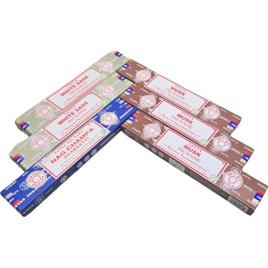 Incienso Satya 3 Fragancias con Soporte ANKCIENSE - 90 Varitas