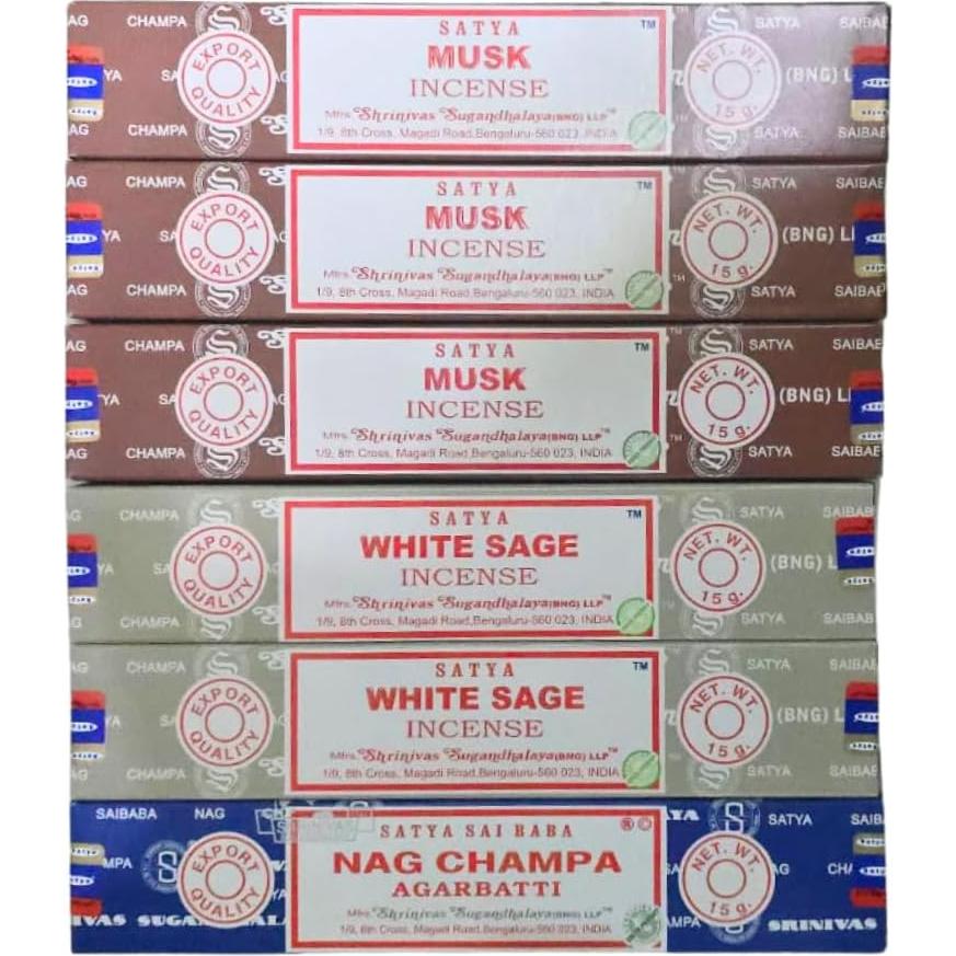 Incienso Satya 3 Fragancias con Soporte ANKCIENSE - 90 Varitas