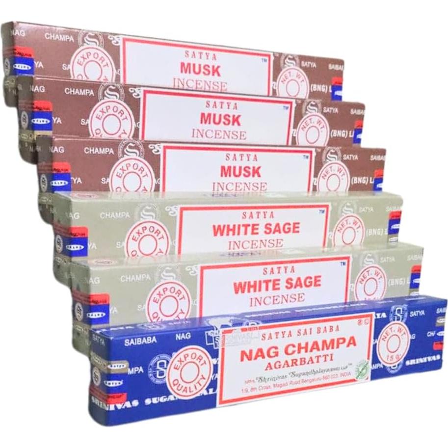Incienso Satya 3 Fragancias con Soporte ANKCIENSE - 90 Varitas