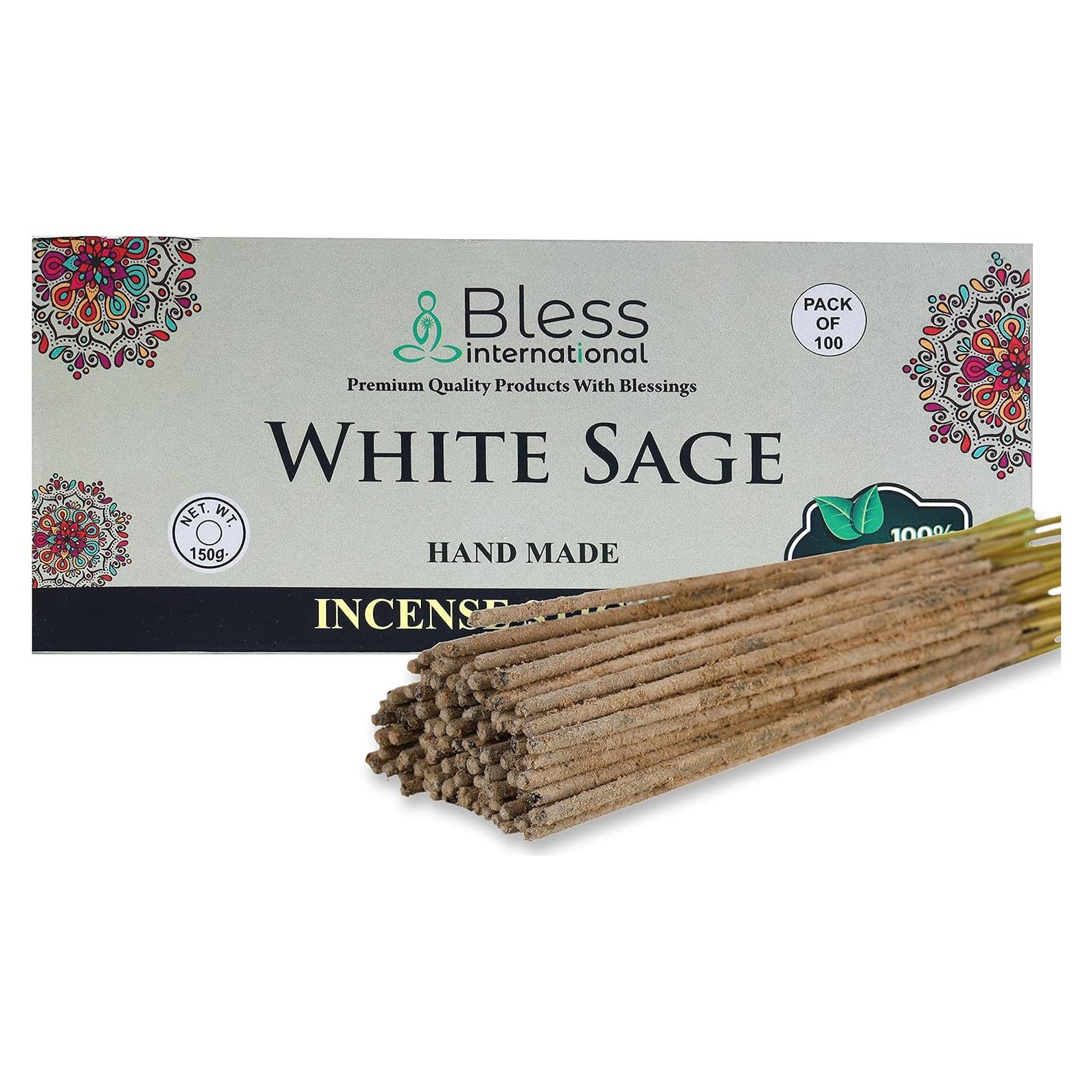 Incienso Natural Bless International Salvia Blanca 100 Palos