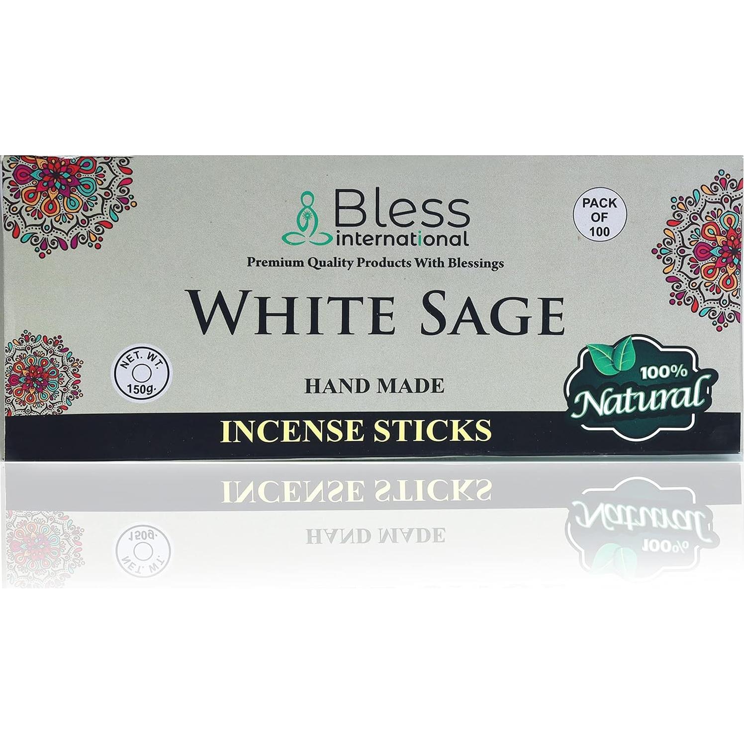 Incienso Natural Bless International Salvia Blanca 100 Palos