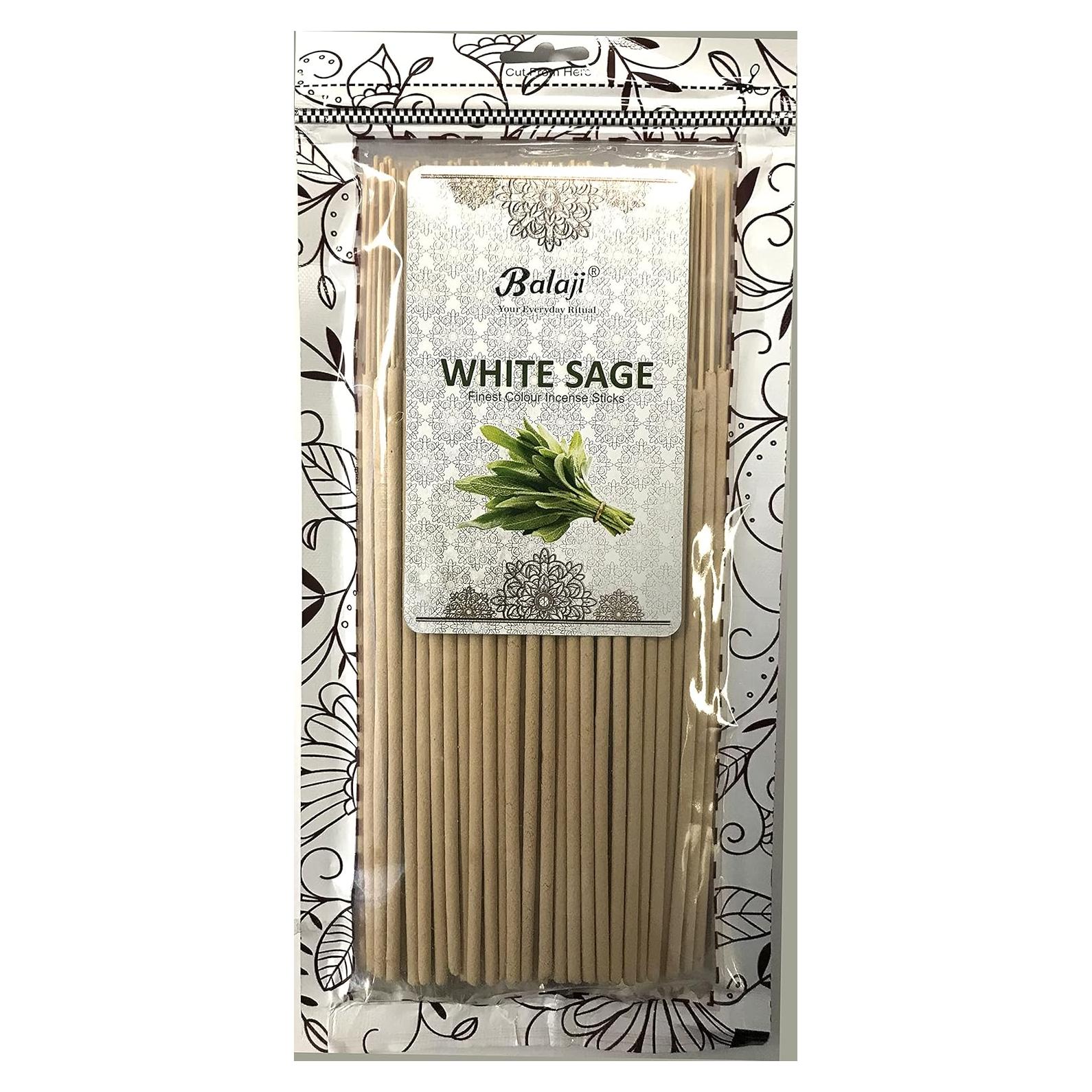 Incienso Salvia Blanca Balaji 145g - 100 Varitas