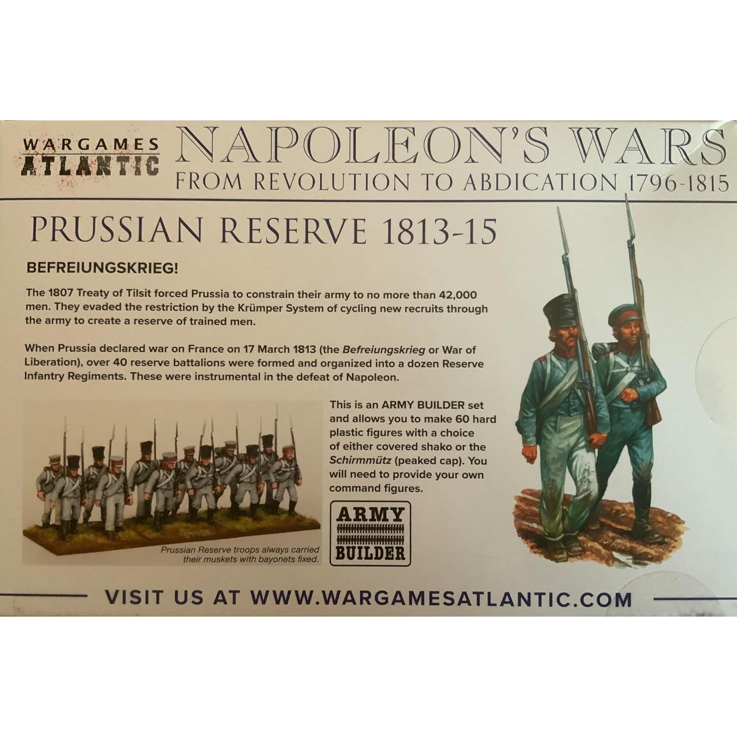 Wargames Atlantic - Reserva Prusiana 1813-1815 - 60 Figuras 28mm