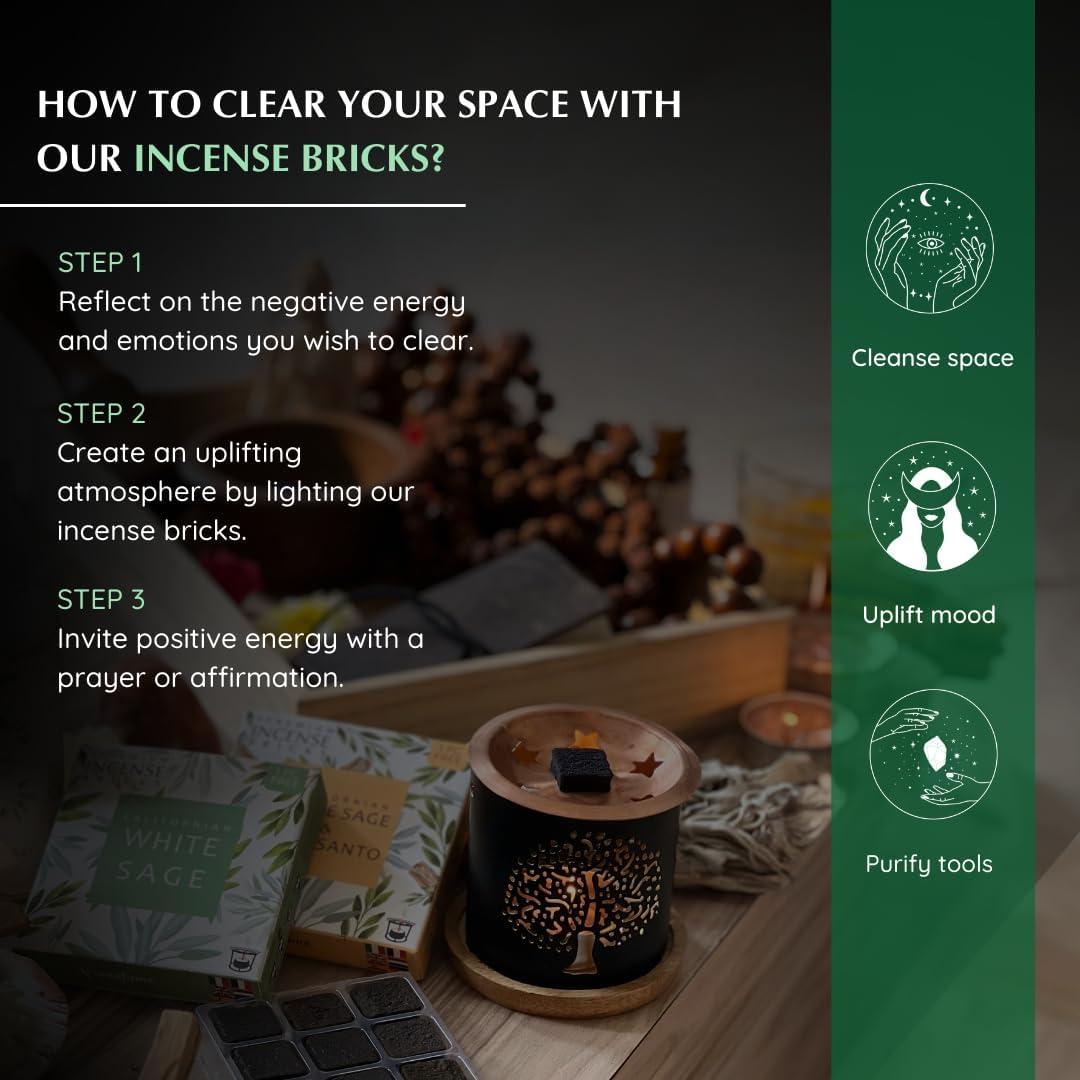 Bloques de Incienso Aromafume Salvia Blanca 27 Unidades