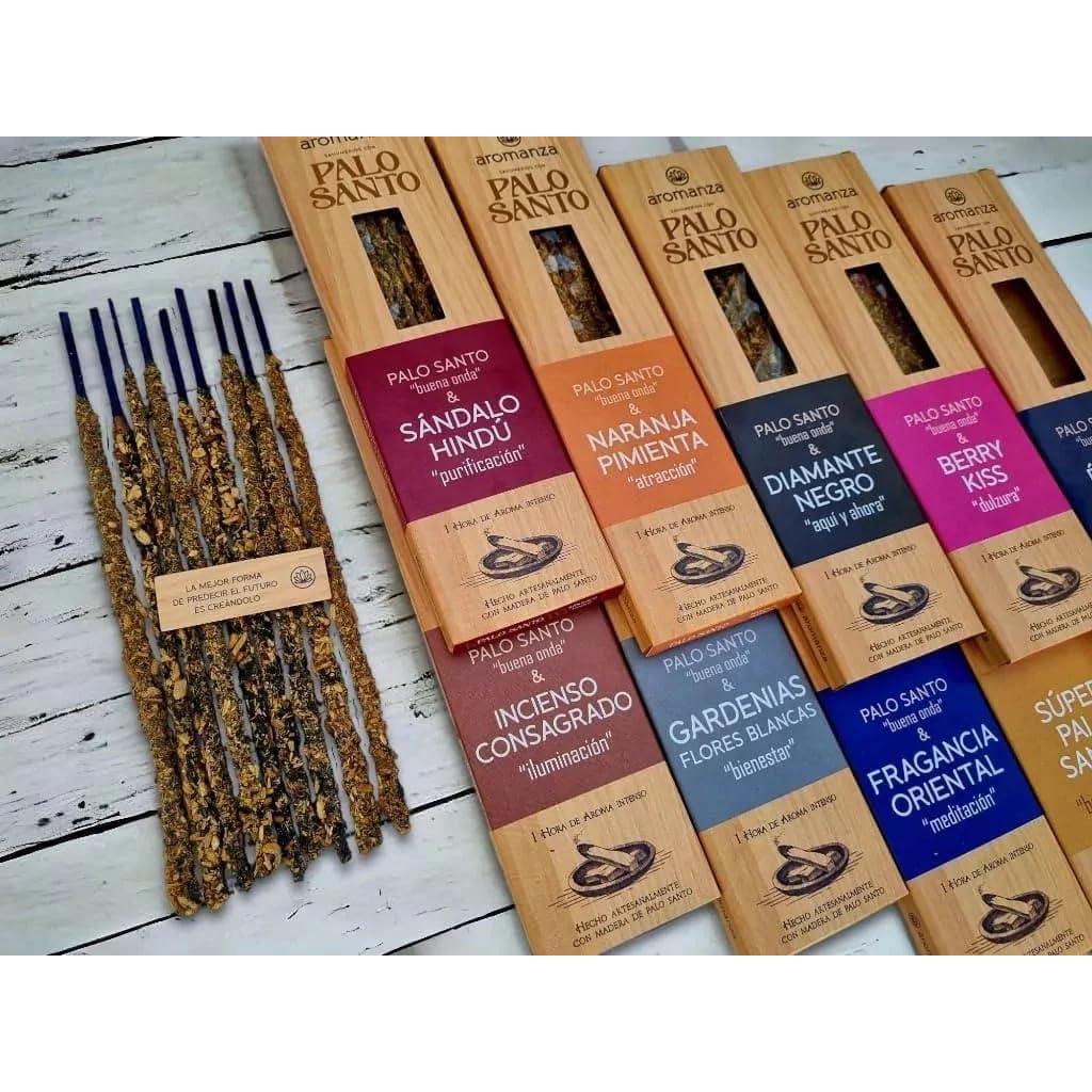Varitas de Incienso Palo Santo Aromanza 8 u Gardenias Bienestar