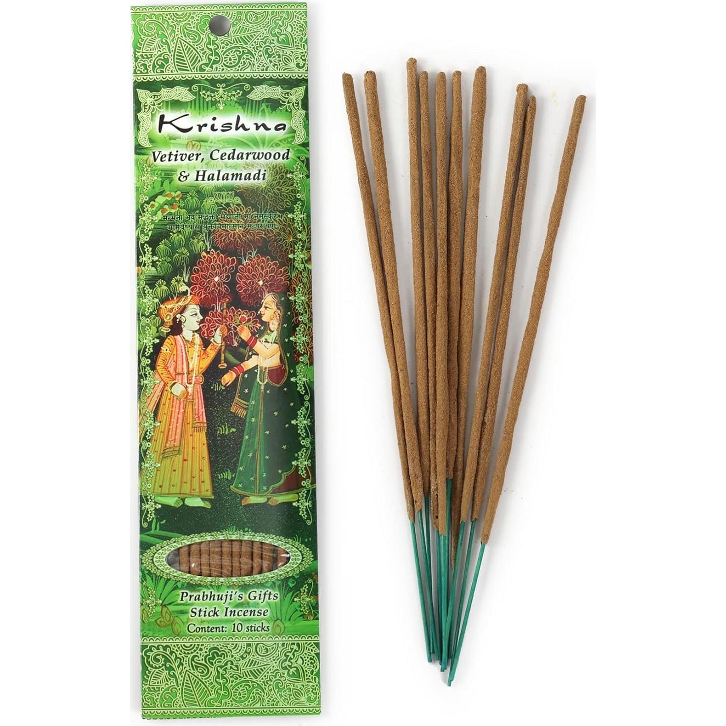Incienso Prabhuji's Gifts Krishna Vetiver 30 Varitas Naturales