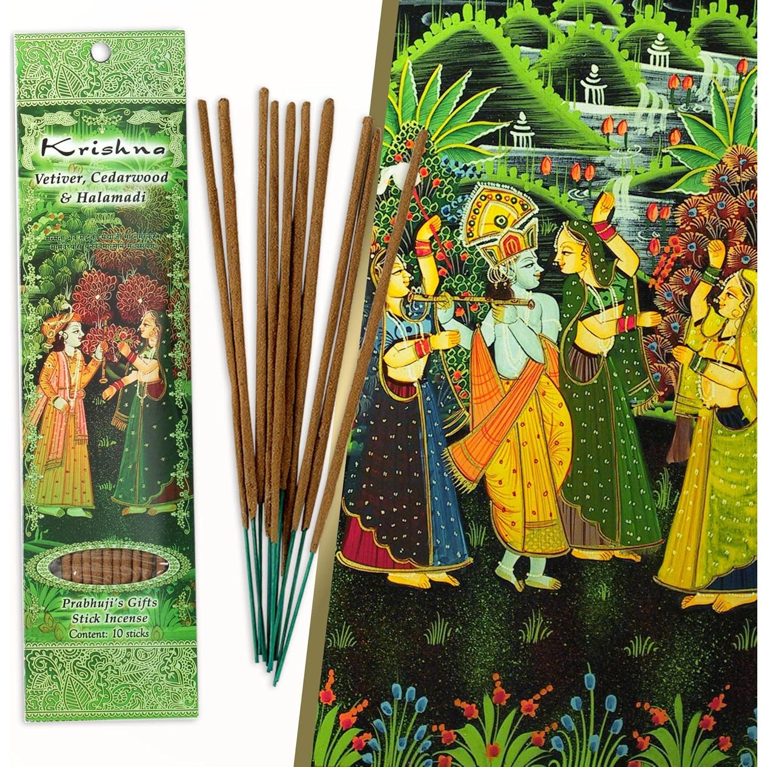 Incienso Prabhuji's Gifts Krishna Vetiver 30 Varitas Naturales