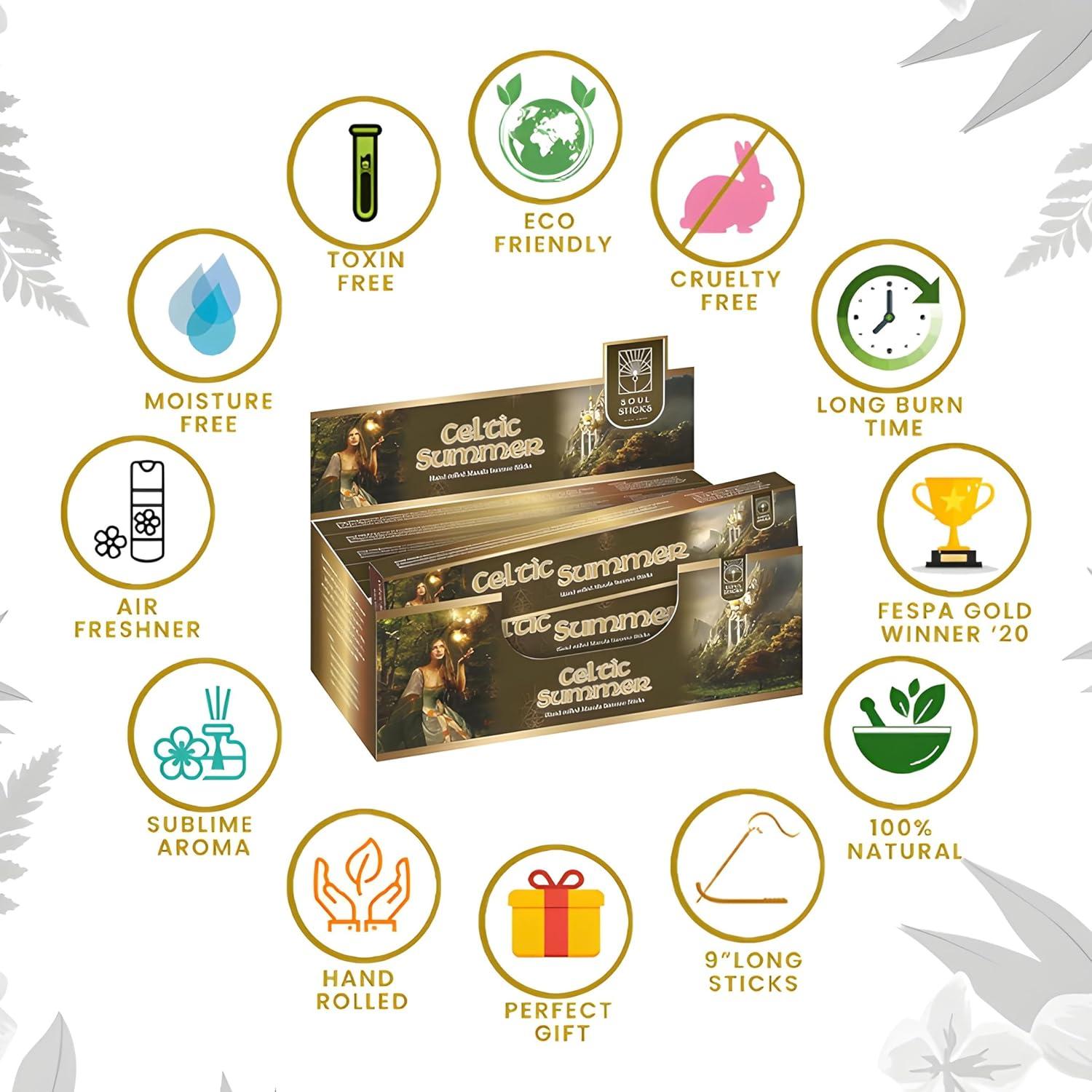 Varitas de Incienso Soul Sticks 180g - Verano Céltico Natural