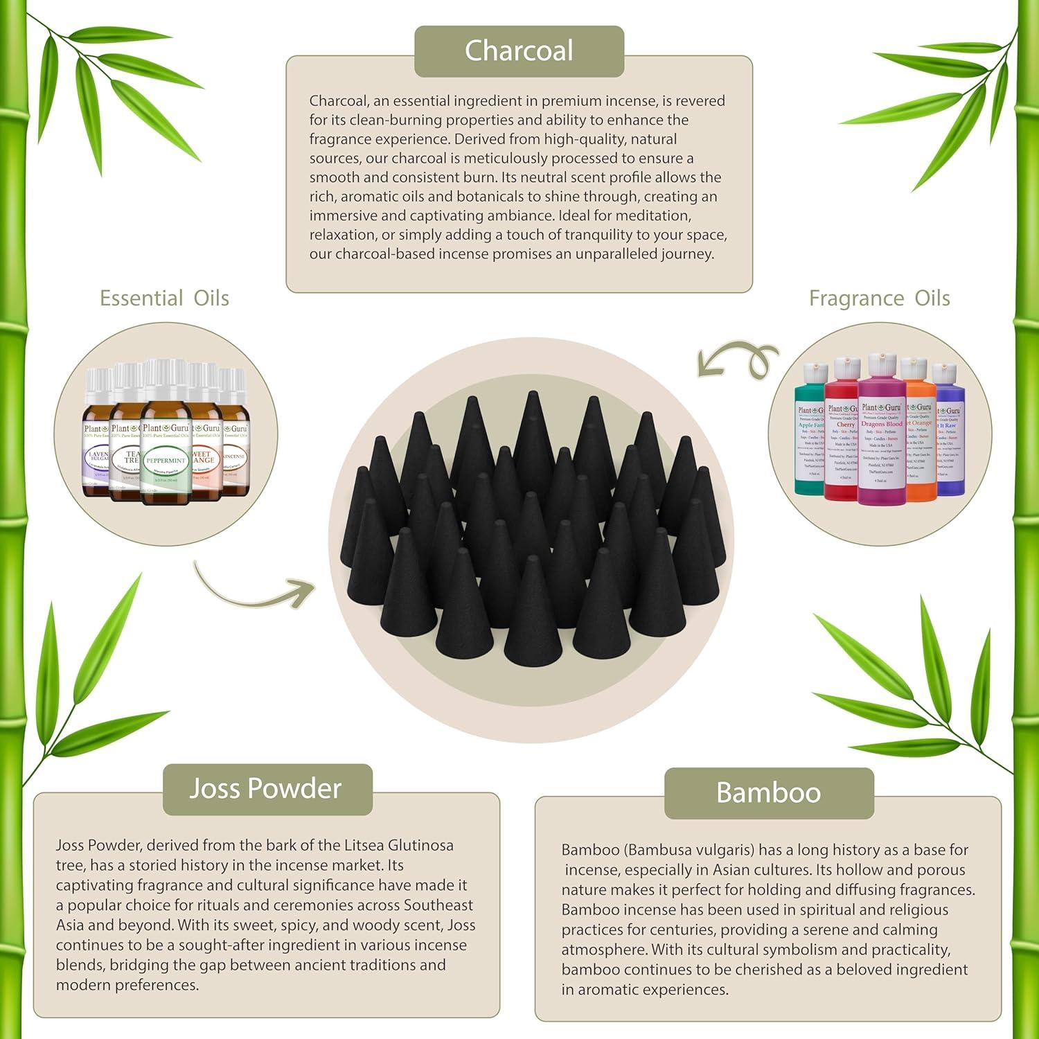 Conos de Incienso de Menta Plant Guru - 50 Unidades - Hechos a Mano