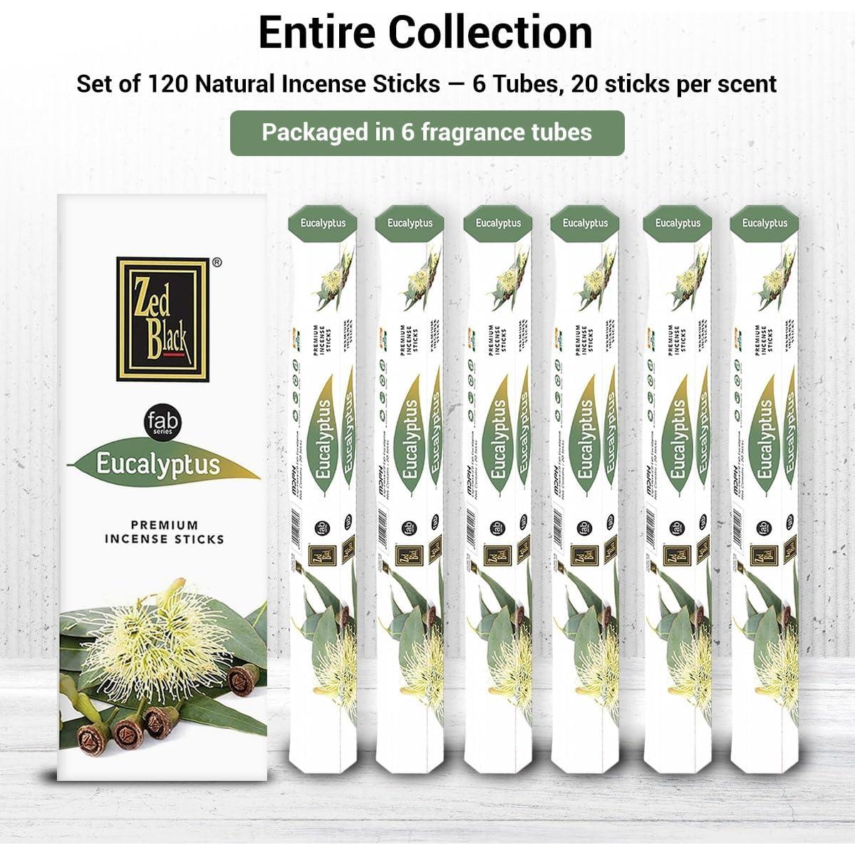 Incienso Eucalipto ZED BLACK - 120 varitas aromáticas