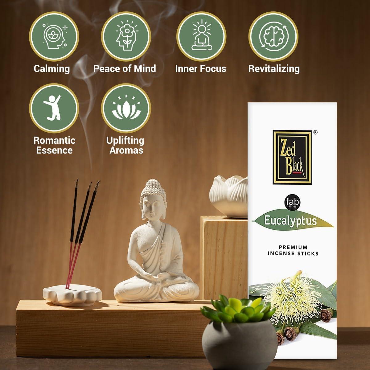 Incienso Eucalipto ZED BLACK - 120 varitas aromáticas