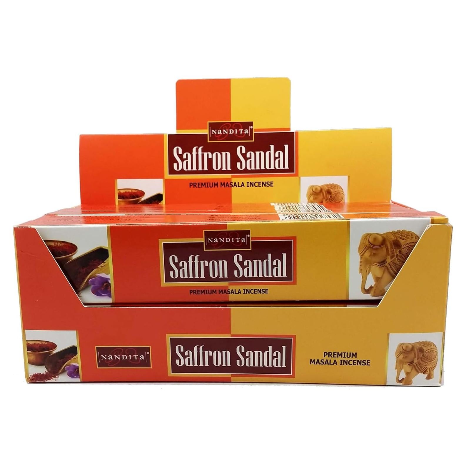 Incienso Premium Nandita Masala Sándalo con Azafrán 90g