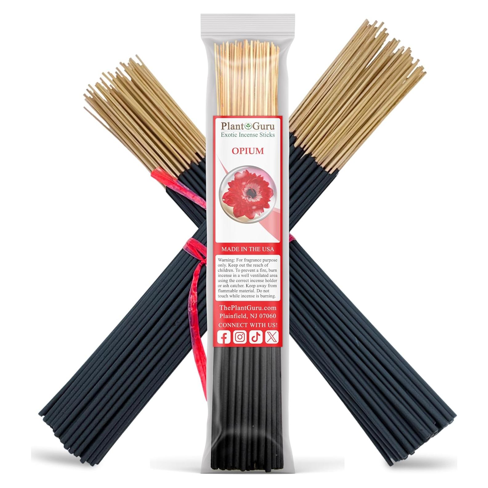 Incienso de Opio Plant Guru - 85 Varitas de 28 cm - Quema Limpia
