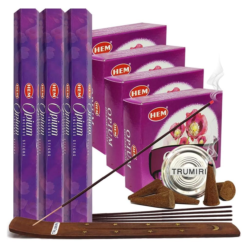 Set de Incienso Natural TRUMIRI: Varitas y Conos Aromáticos