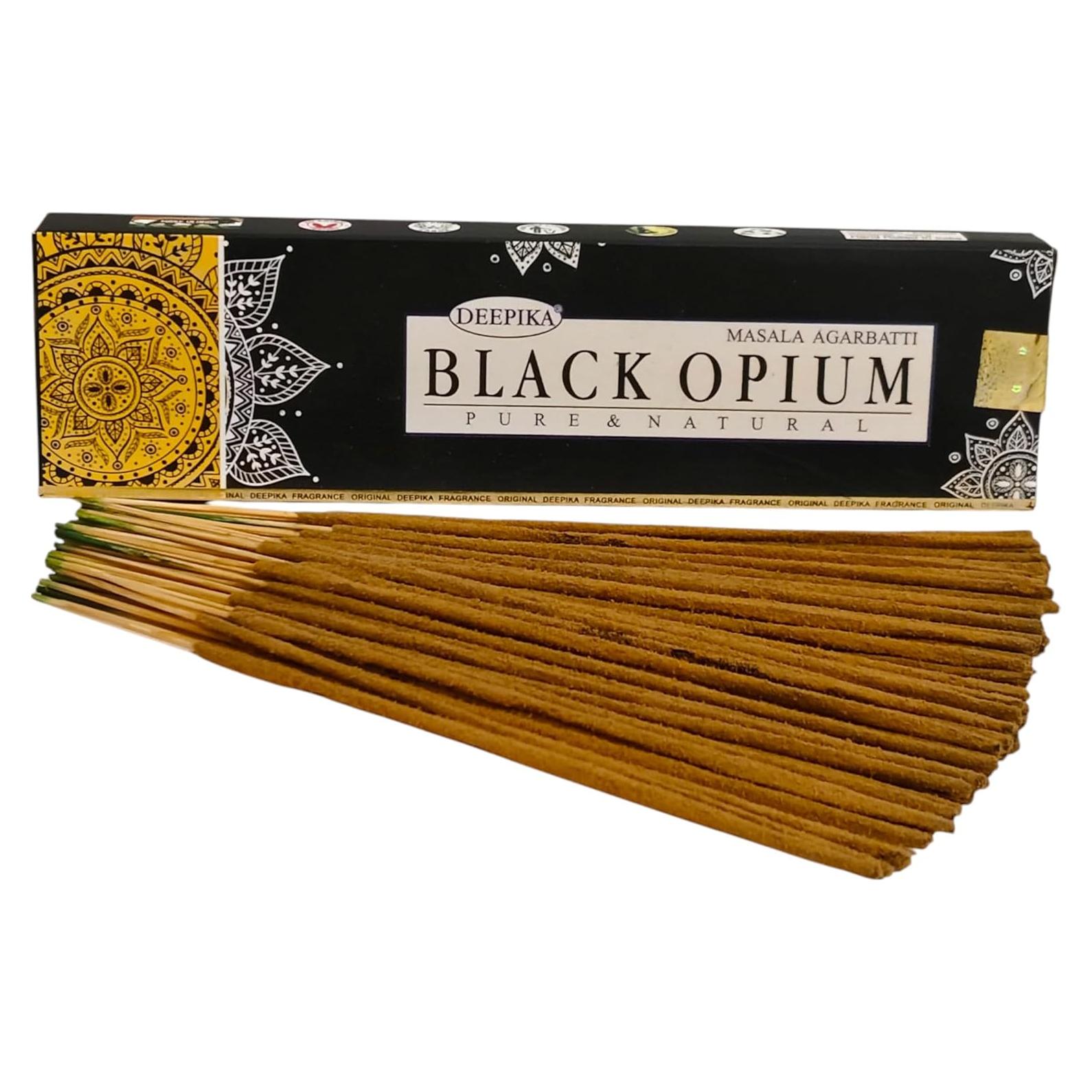 Incienso Deepika Black Opium Masala 100 Varitas 108g