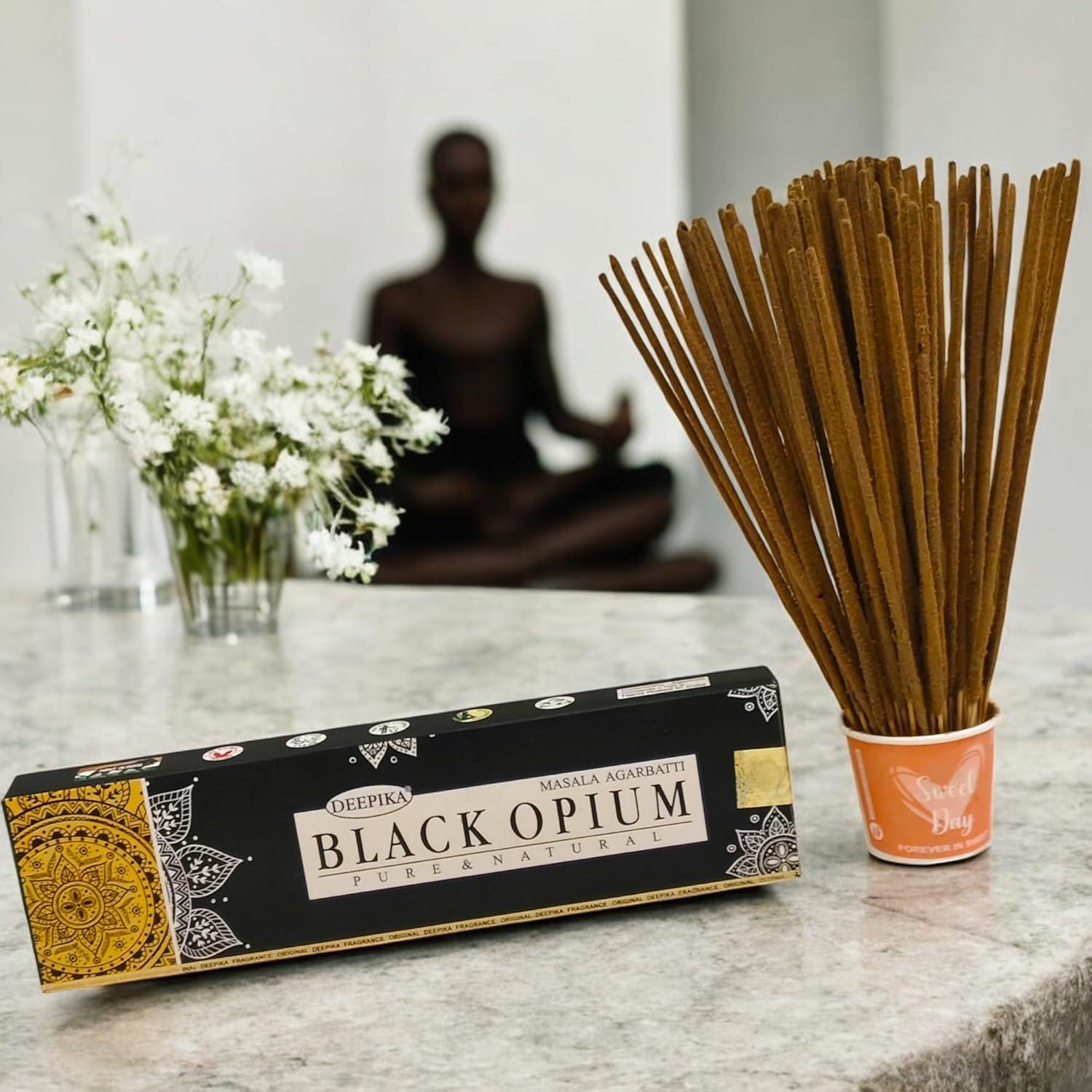 Incienso Deepika Black Opium Masala 100 Varitas 108g