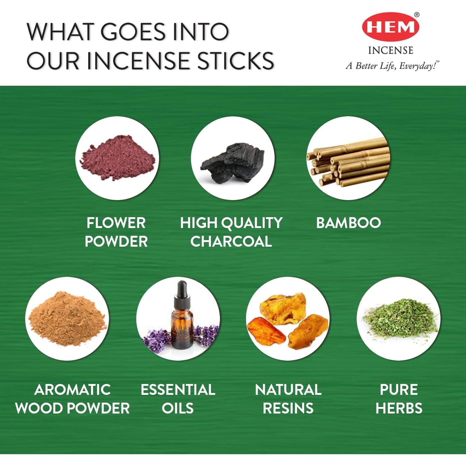 Conos de Incienso HEM Coco - 120 Conos Naturales Hechos a Mano