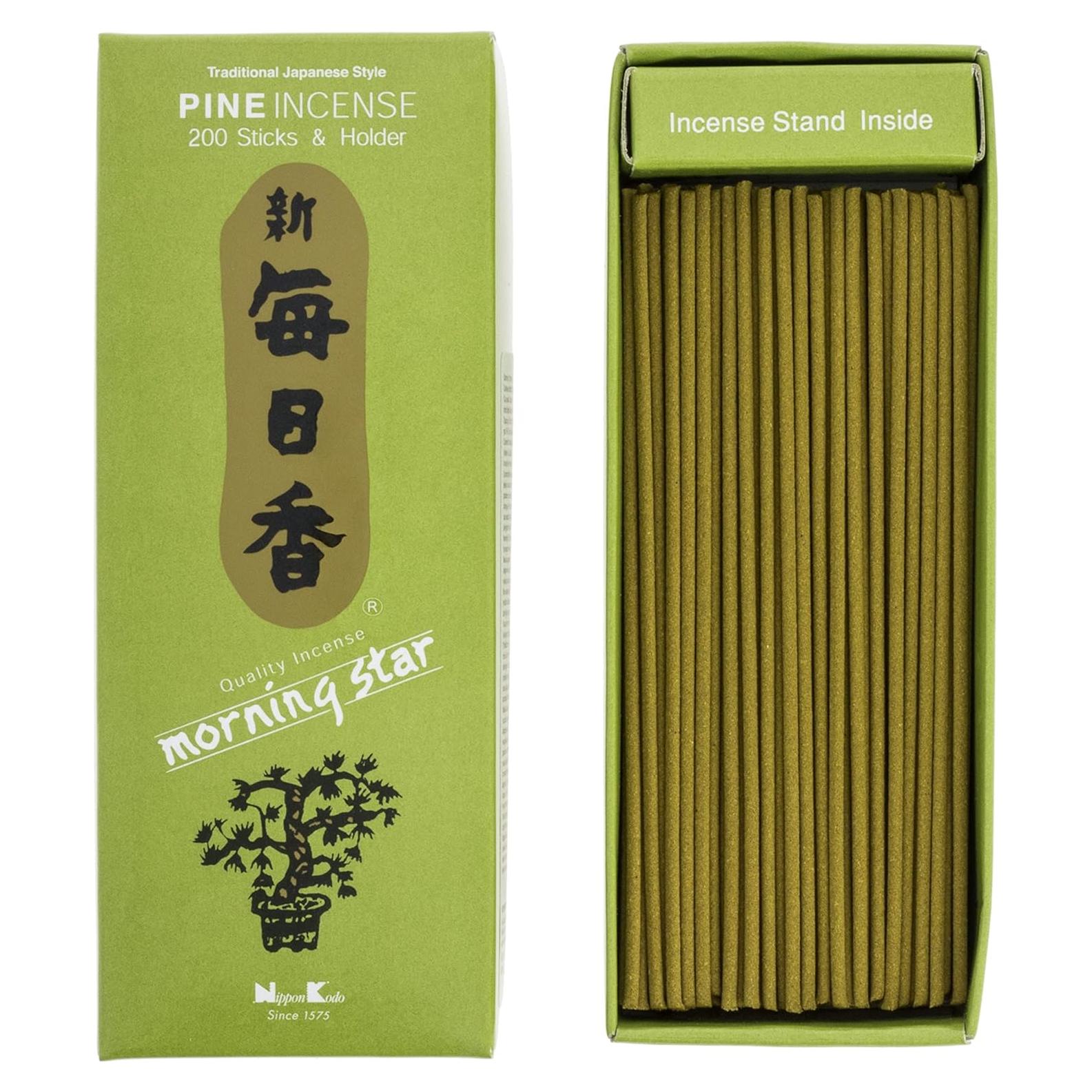 Incienso Pino Estrella de la Mañana 200 Varitas Nippon Kodo