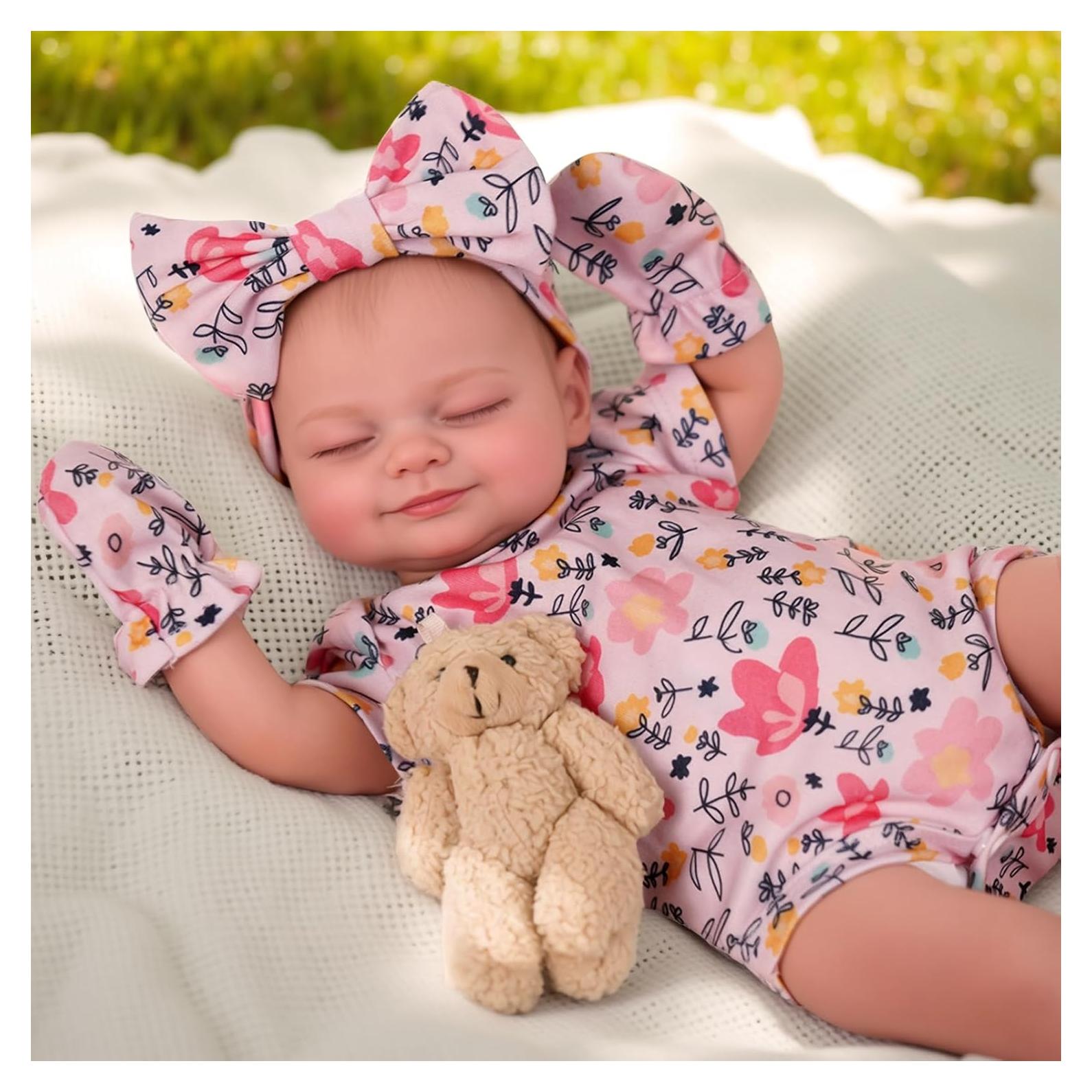 Muñeca Reborn BABESIDE Skylar 43 cm Silicona Vinilo Posable