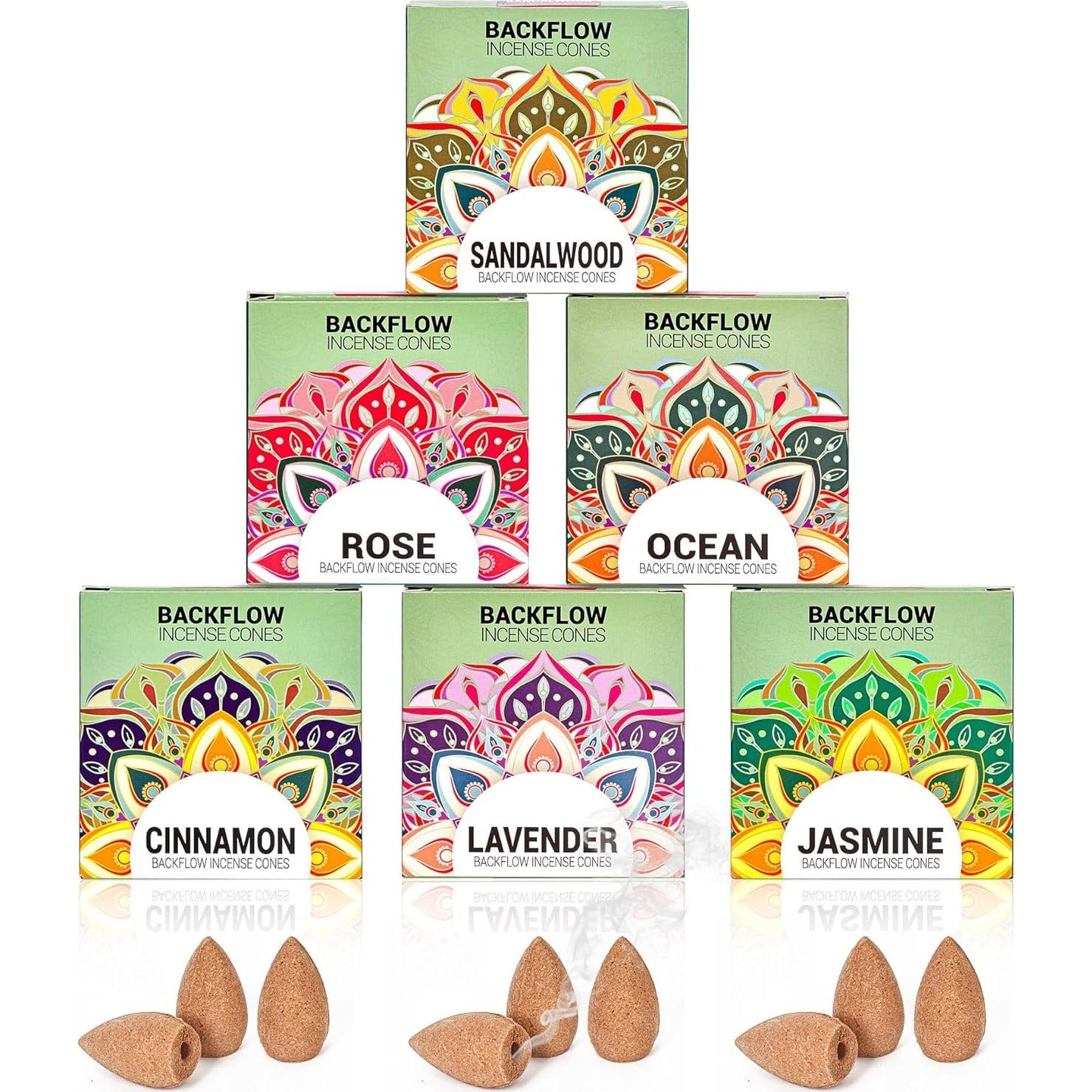 Conos de Incienso de Retroceso Kkoeop - 6 Aromas Relajantes