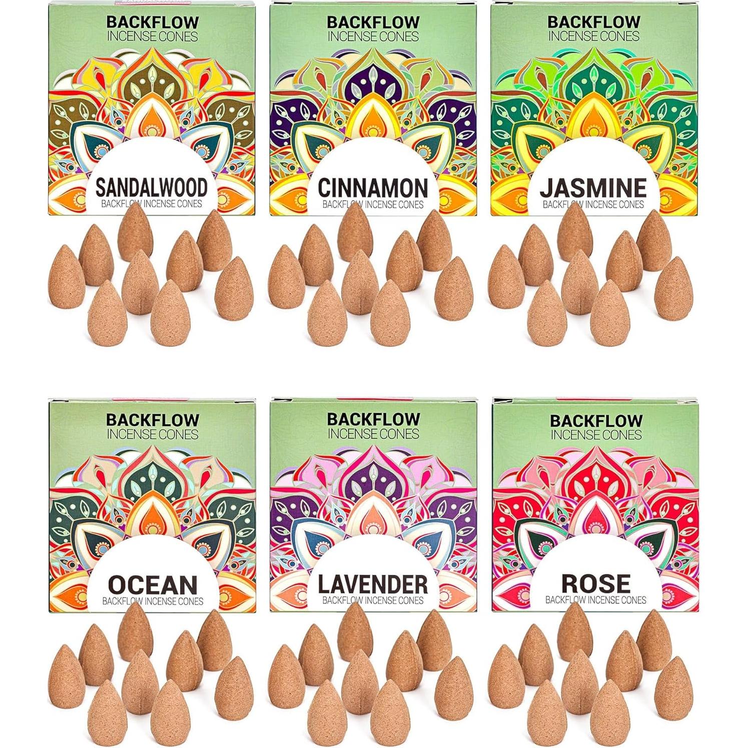 Conos de Incienso de Retroceso Kkoeop - 6 Aromas Relajantes