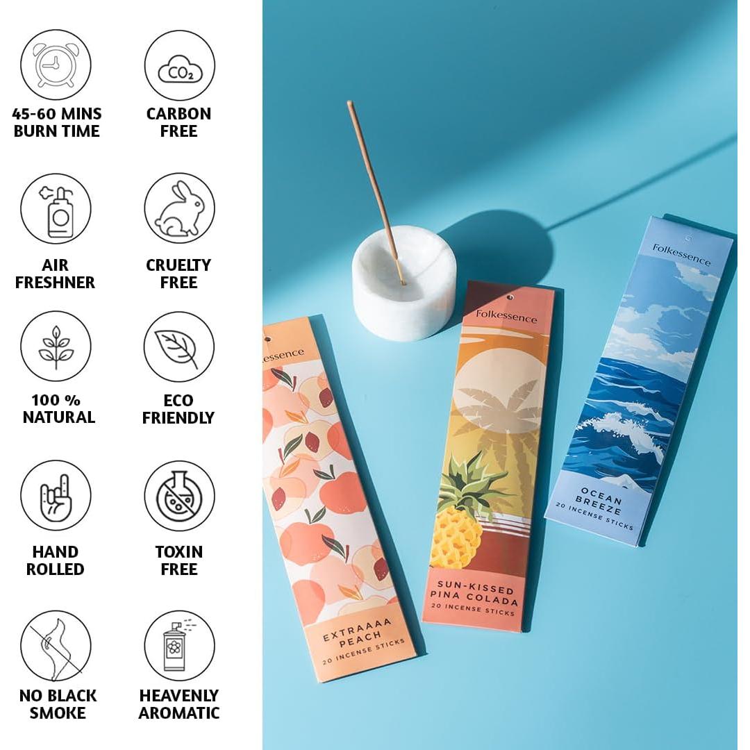 Set de 6 Palitos de Incienso Folkulture - Aromas Naturales