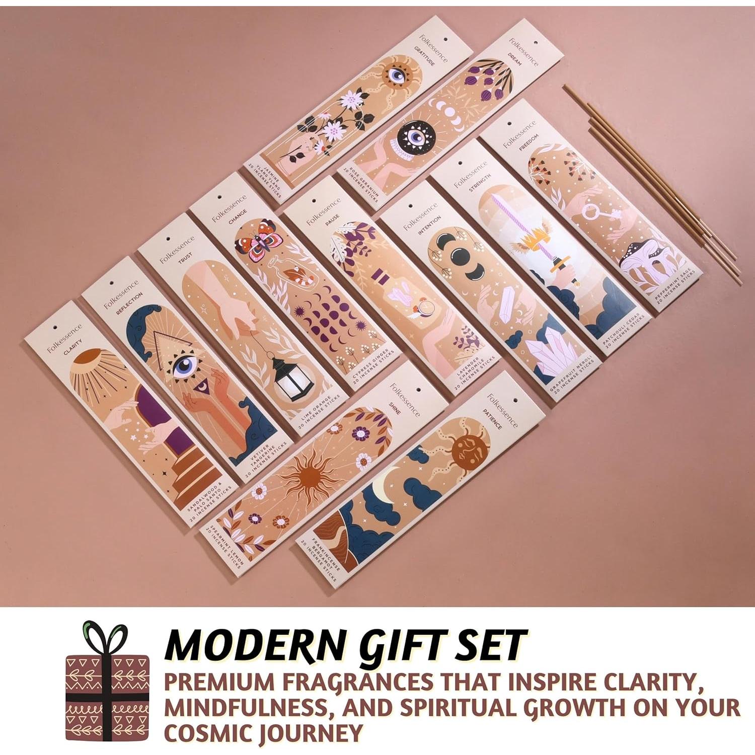 Palitos de Incienso Folkulture | Conjunto de 12 Aromas (240 Unidades)