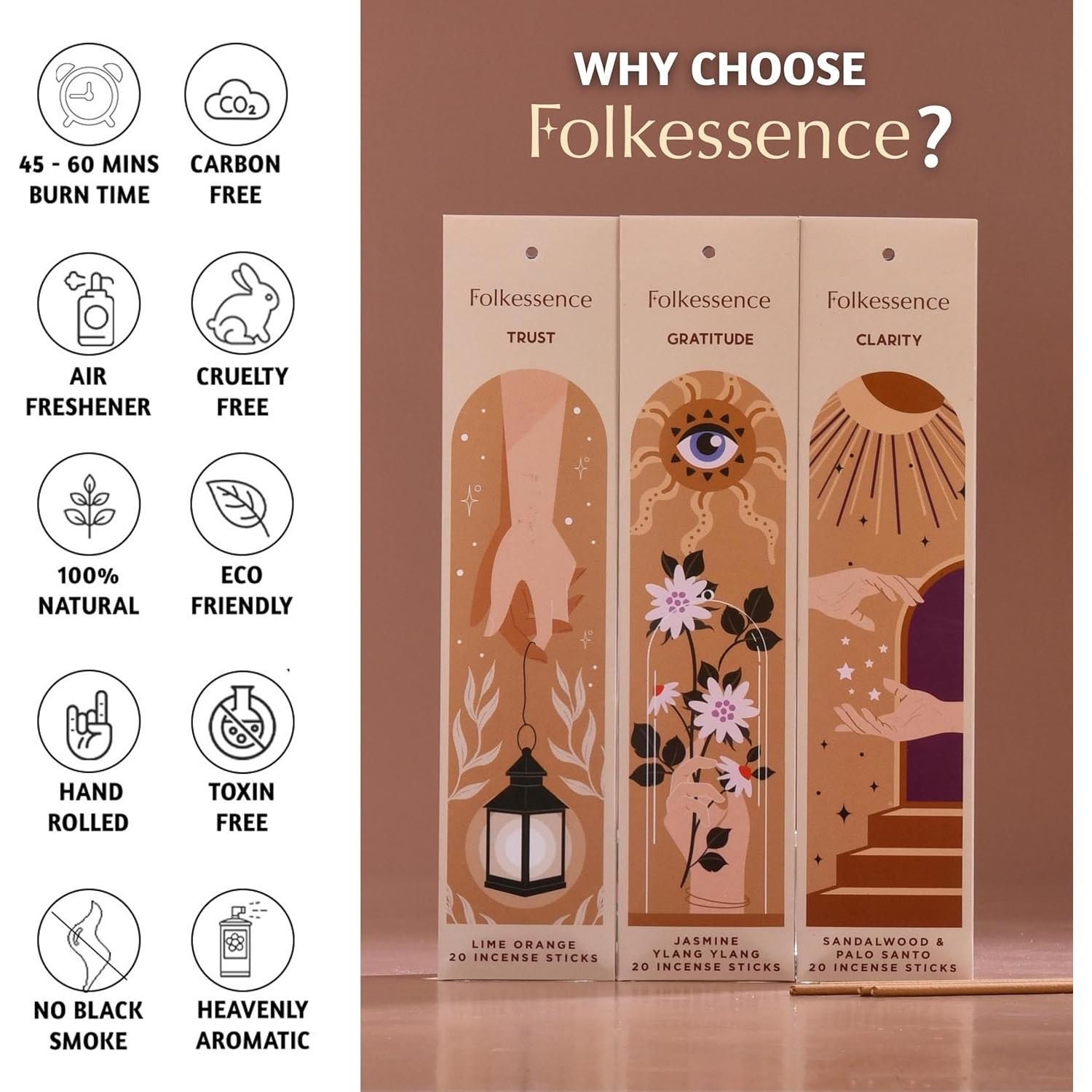 Palitos de Incienso Folkulture | Conjunto de 12 Aromas (240 Unidades)