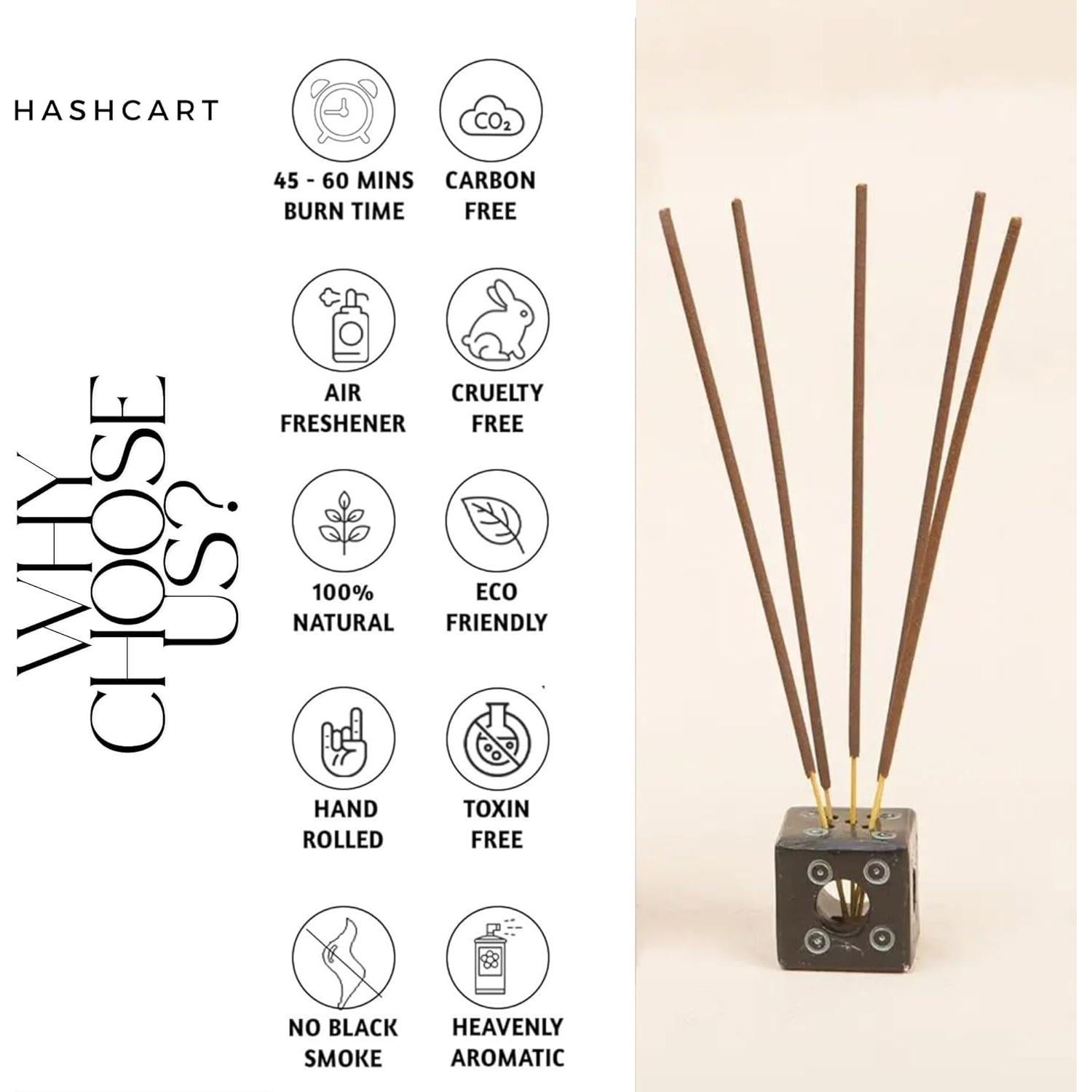 Incienso Premium Mogra Hashcart 250g - 2 Paquetes de 125g