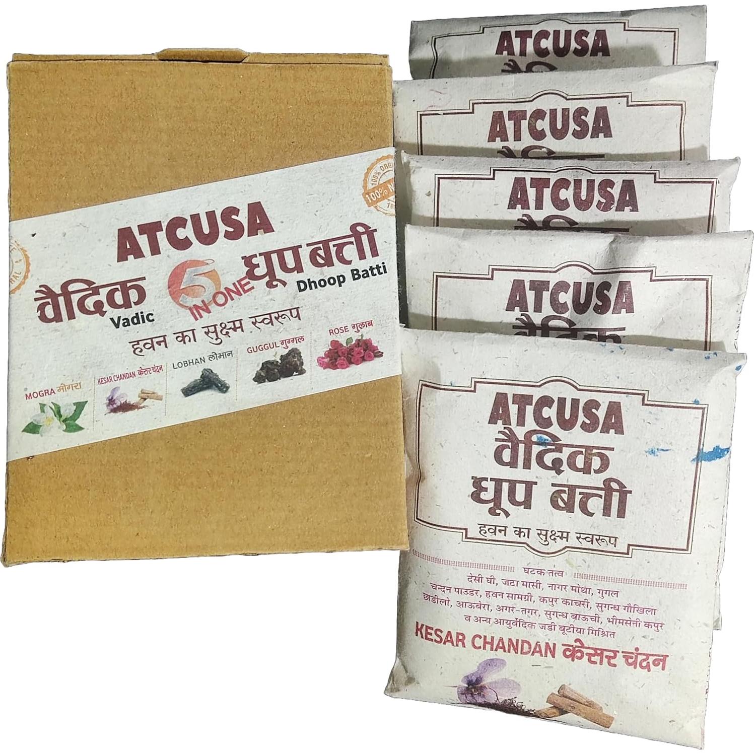 ATCUSA 100 Varitas de Incienso Dhoop Aromáticas - 5 Sabores