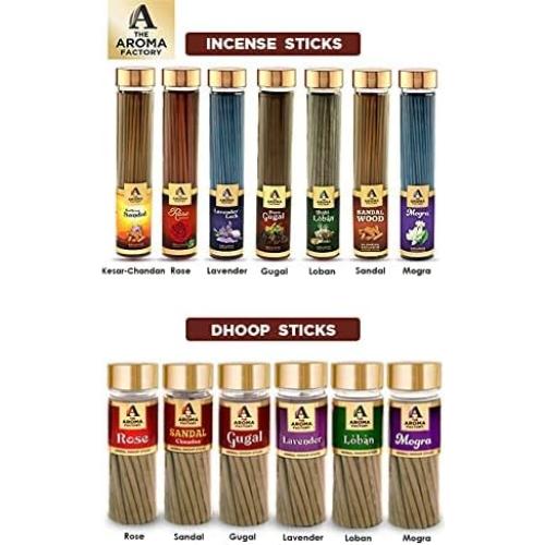 Palos de Incienso Orgánicos The Aroma Factory 2x100g Sándalo Mogra