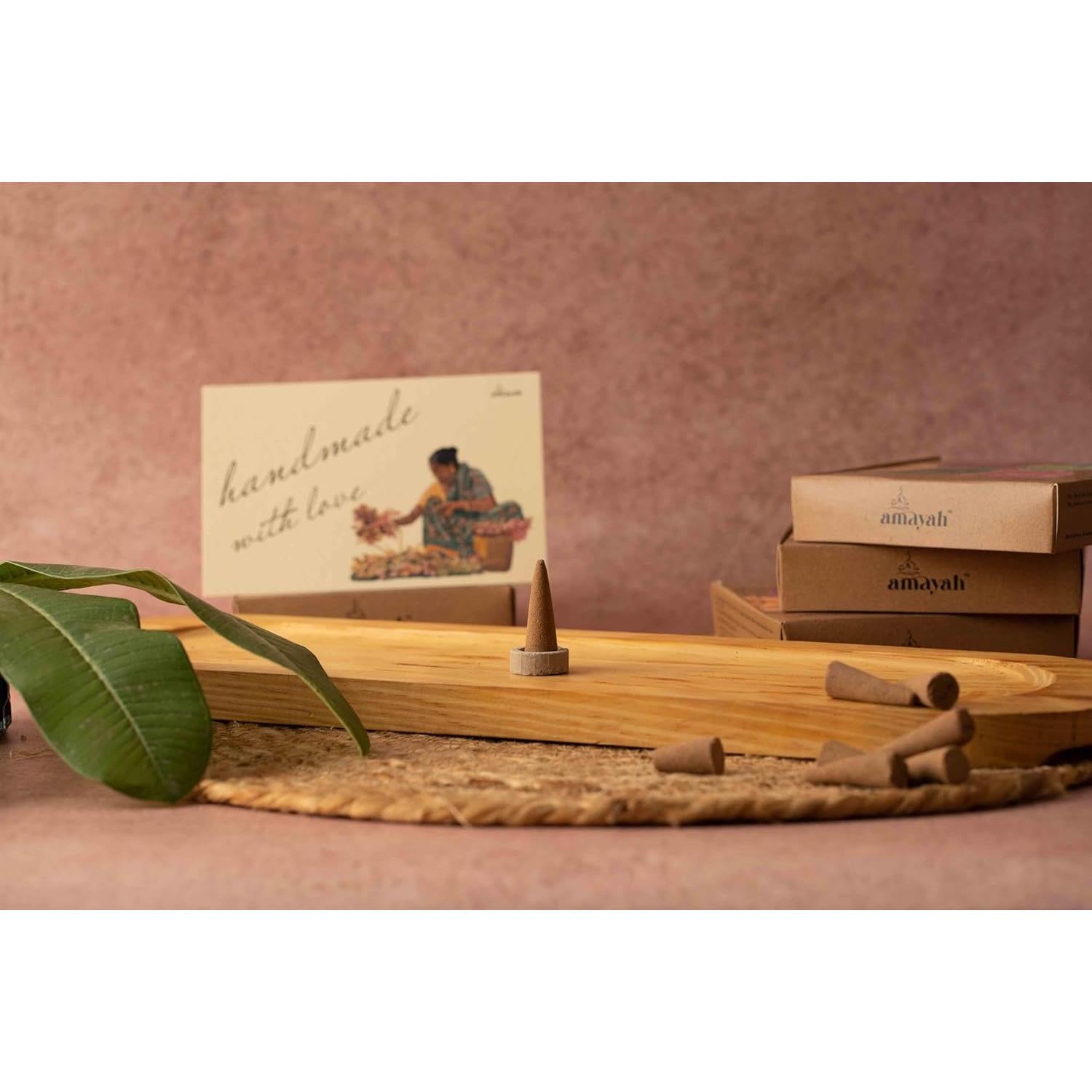 Conos de Incienso Natural AMAYAH Eucalipto 100% Orgánico - 2 Unidades