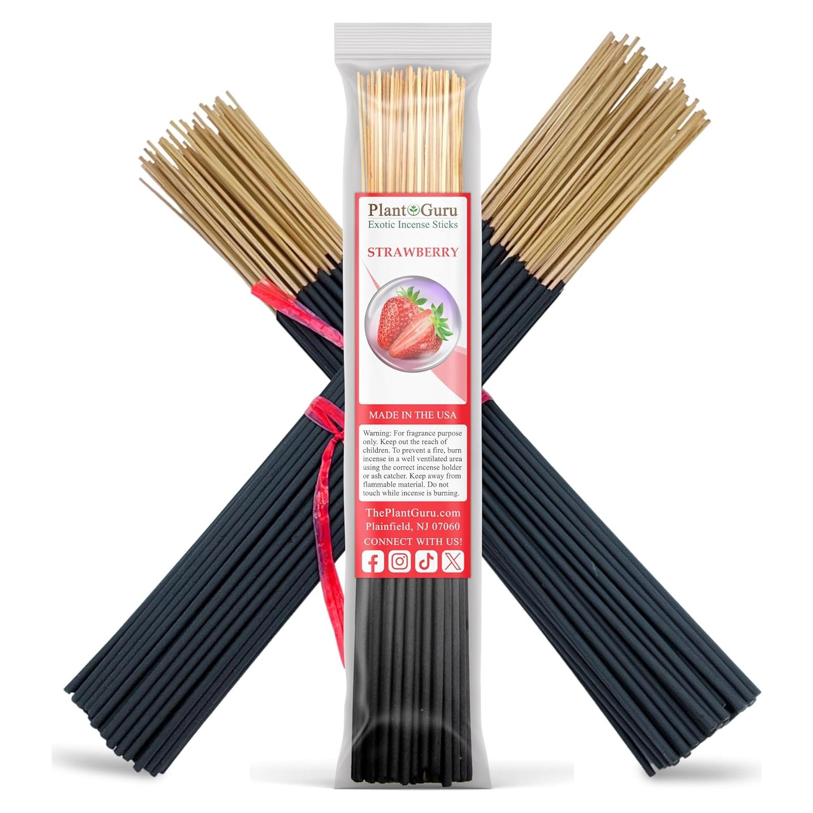 Varitas de Incienso Fresa Plant Guru 28 cm - 100 Varitas