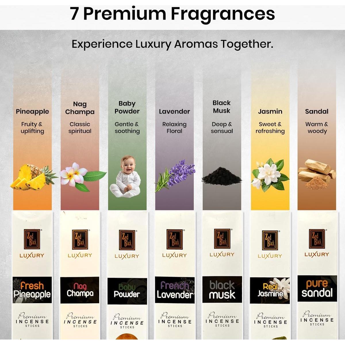 Varitas de Incienso Premium Krishnascents - 7 Fragancias