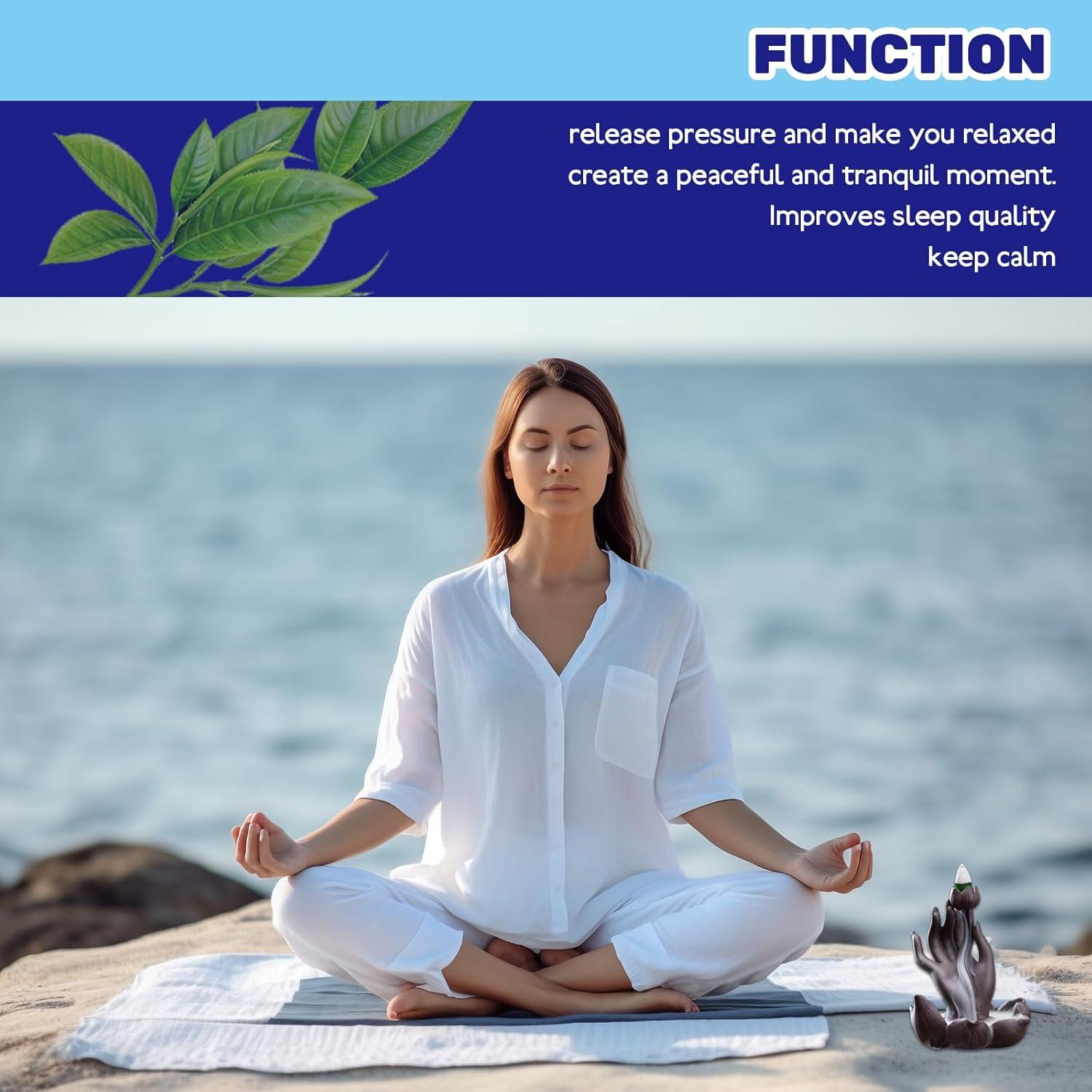 100 Conos de Incienso de Retroceso Waltool Sándalo Verde 7.1cm