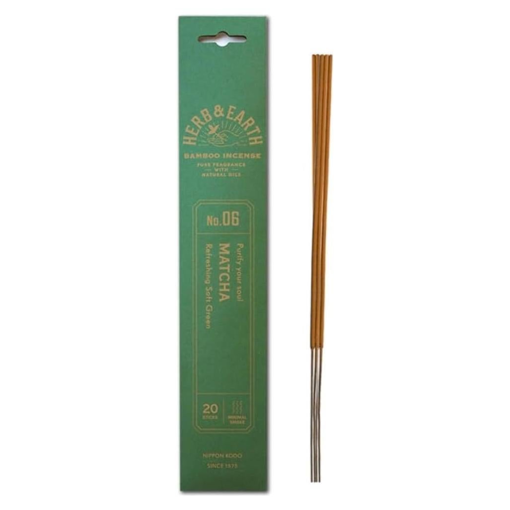 Incienso de Bambú HERB & EARTH Matcha 20 Varillas