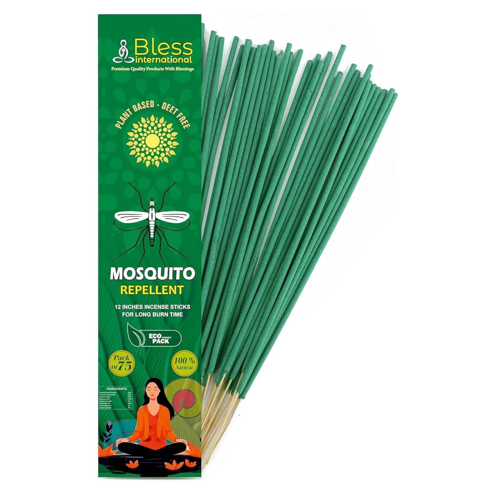 Incienso Repelente de Mosquitos Bless International 75 PCS