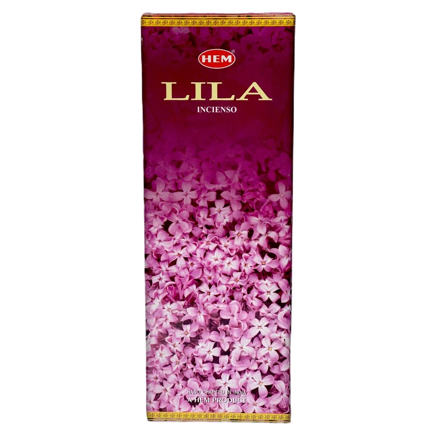 Incienso HEM Lila 120 Varitas - 6 Cajas de 20g para Meditación