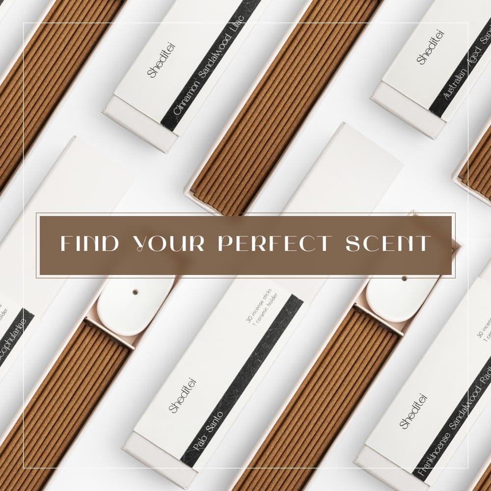 Varitas de Incienso Sheditei Canela Sándalo Lila 30 Unidades