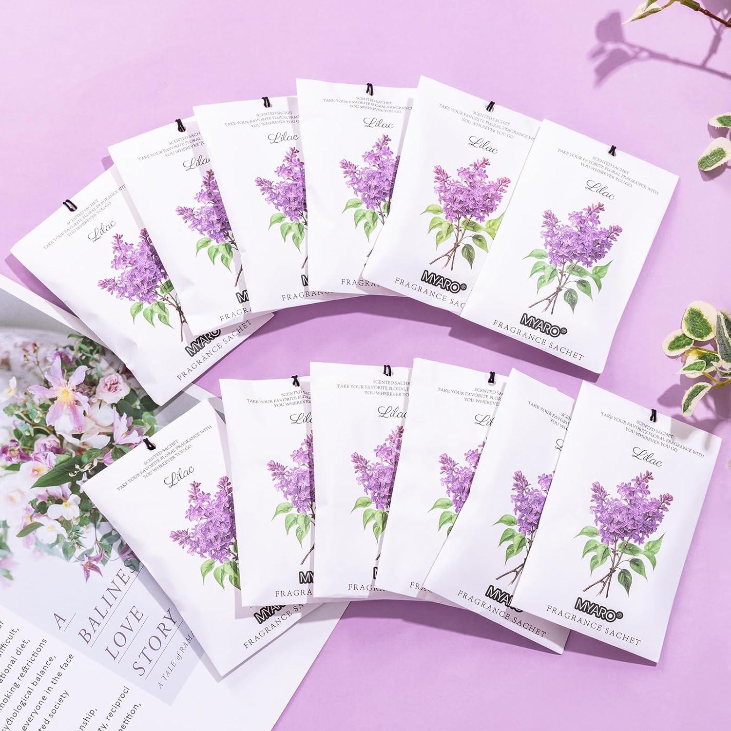 Bolsitas Aromáticas MYARO para Cajones y Armarios - 12 Unidades Lila