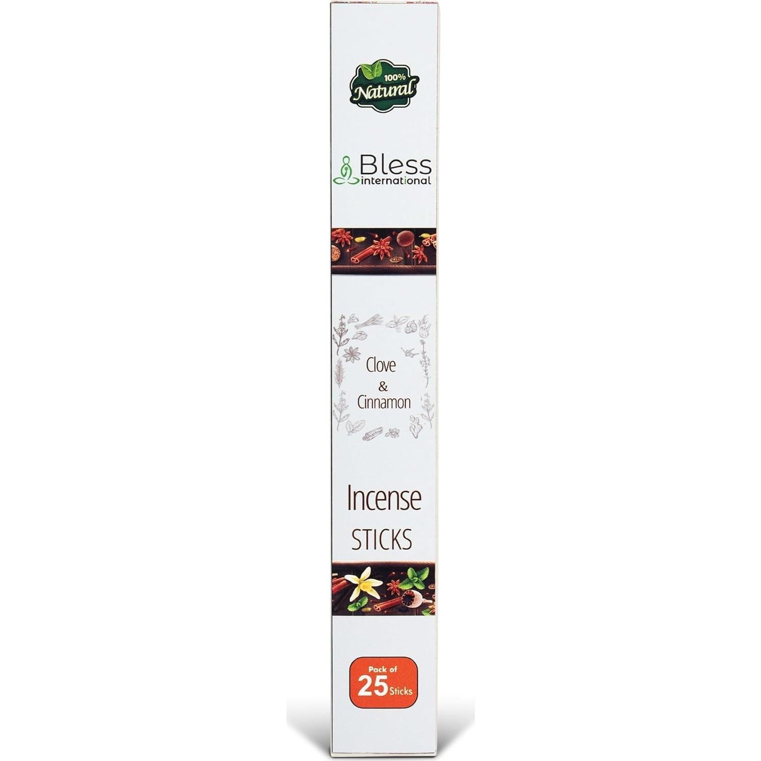 Incienso Natural Clavo y Canela Bless International 25 Palos