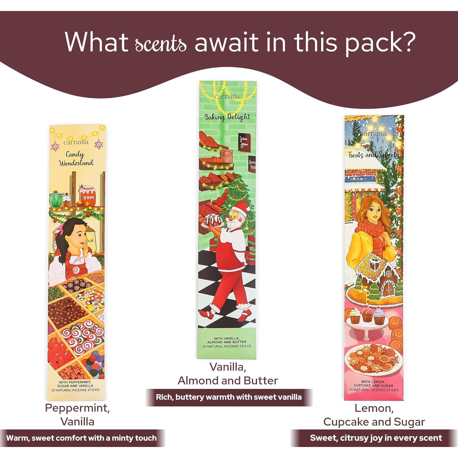 Juego de Incienso Carnatia - 6 Varitas Aromas Panadería