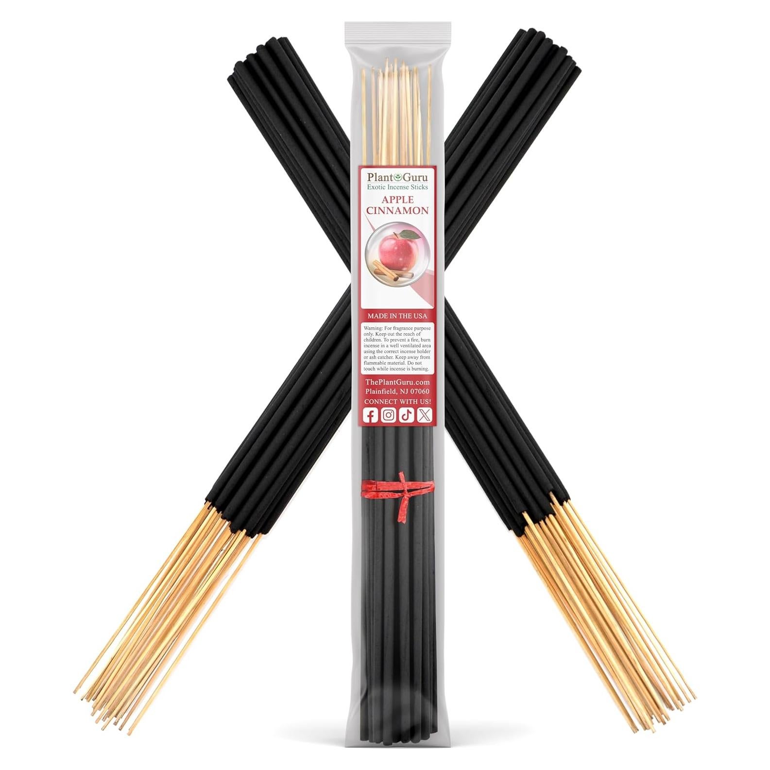 Incienso Jumbo Manzana y Canela Plant Guru 48.26 cm 27 Varitas