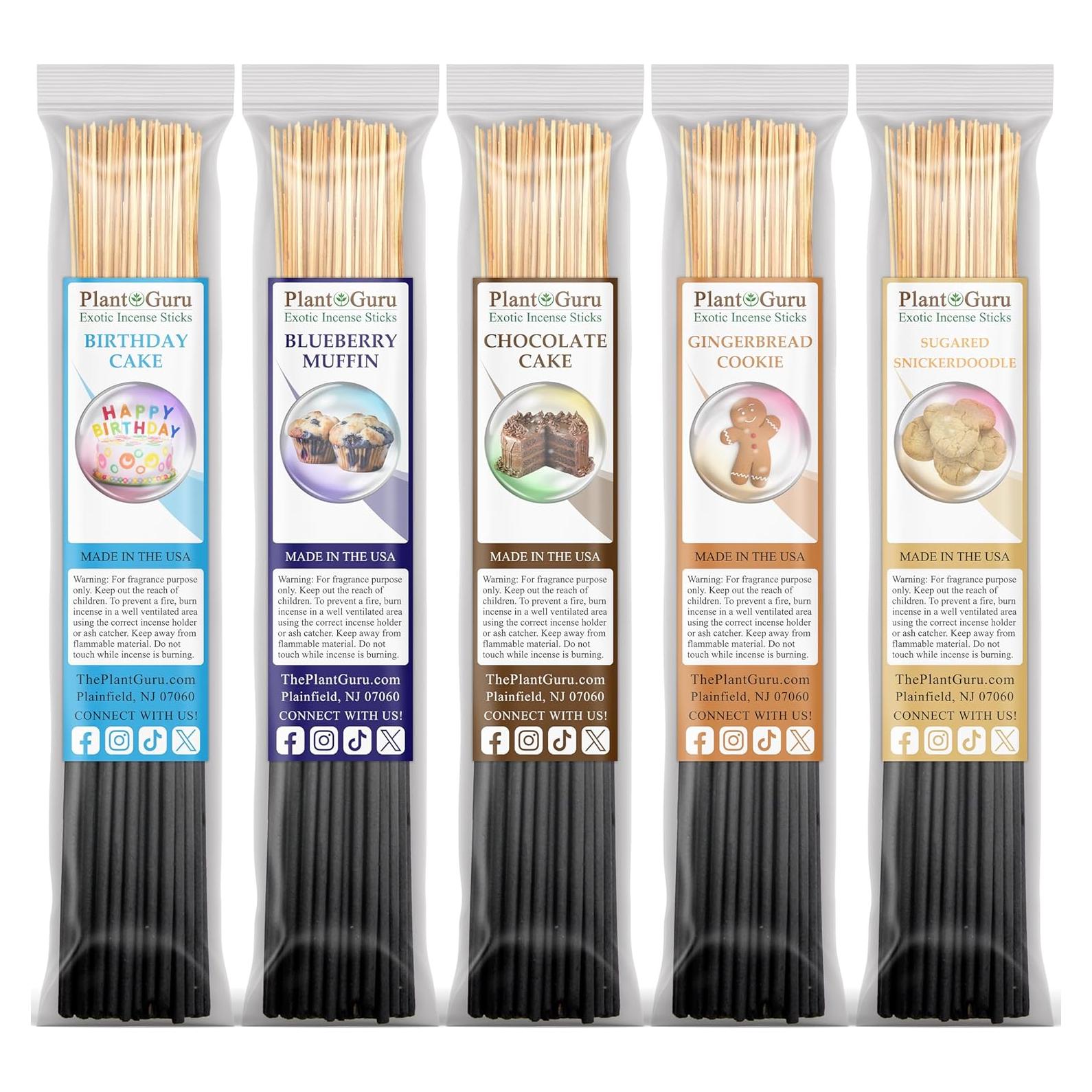 Juego de Incienso de Panadería Plant Guru - 500 Varitas 11"