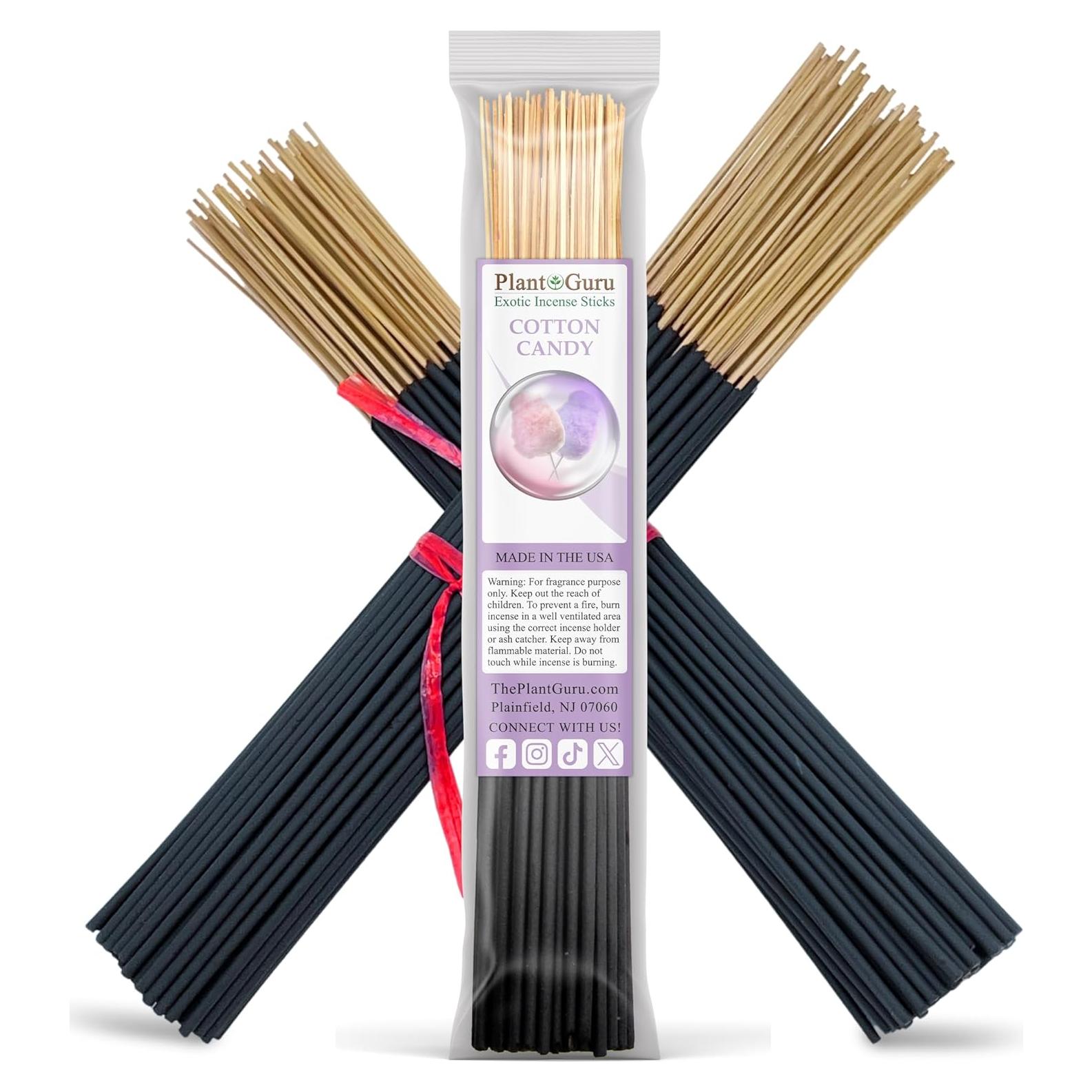 Incienso Natural Plant Guru Algodón de Azúcar 28 cm - 50 Varitas