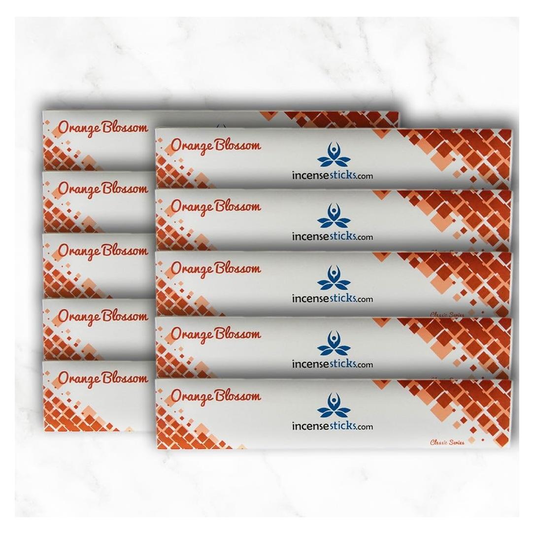 Incienso Clásico Flor de Naranja - 5 Paquetes de 12 Varitas 22.86 cm