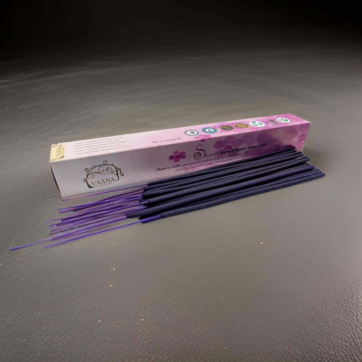 Varitas de Incienso Shanti Vaanaj - 20 Unidades Aromaterapia