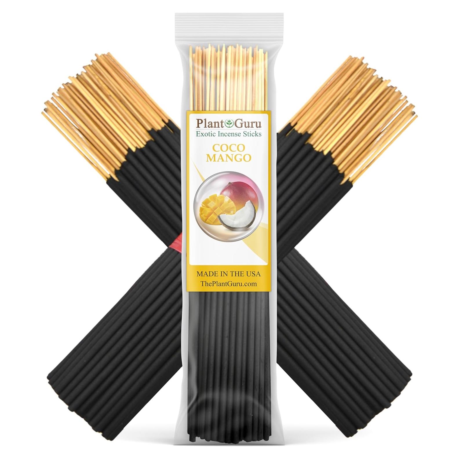 Incienso Coco Mango Plant Guru - 100 Varitas 17.78 cm Aroma Duradero