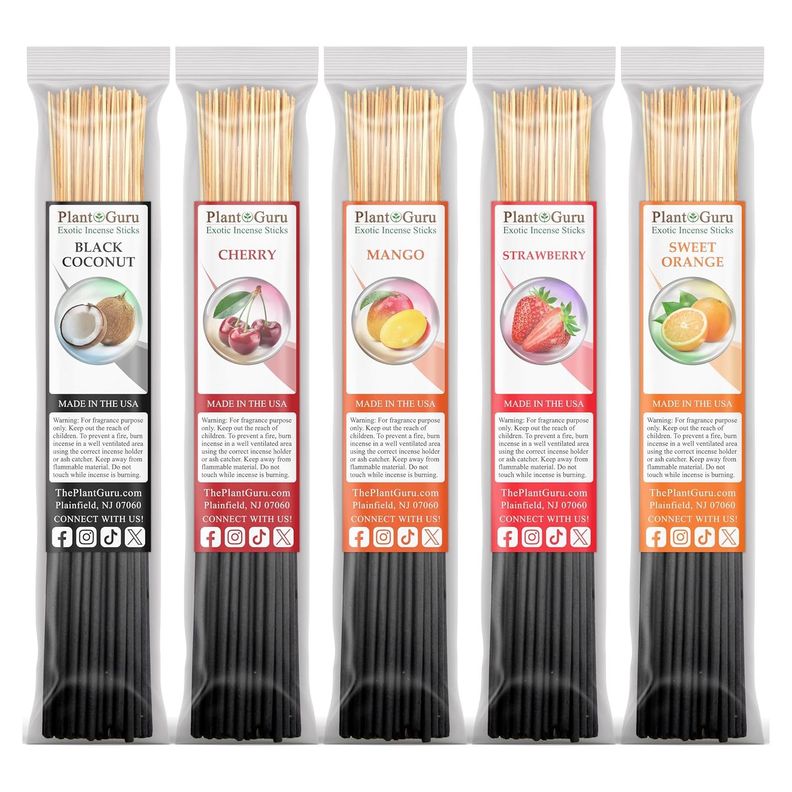 Incienso de Frutas Plant Guru - 500 Varitas 11" (27.94 cm)