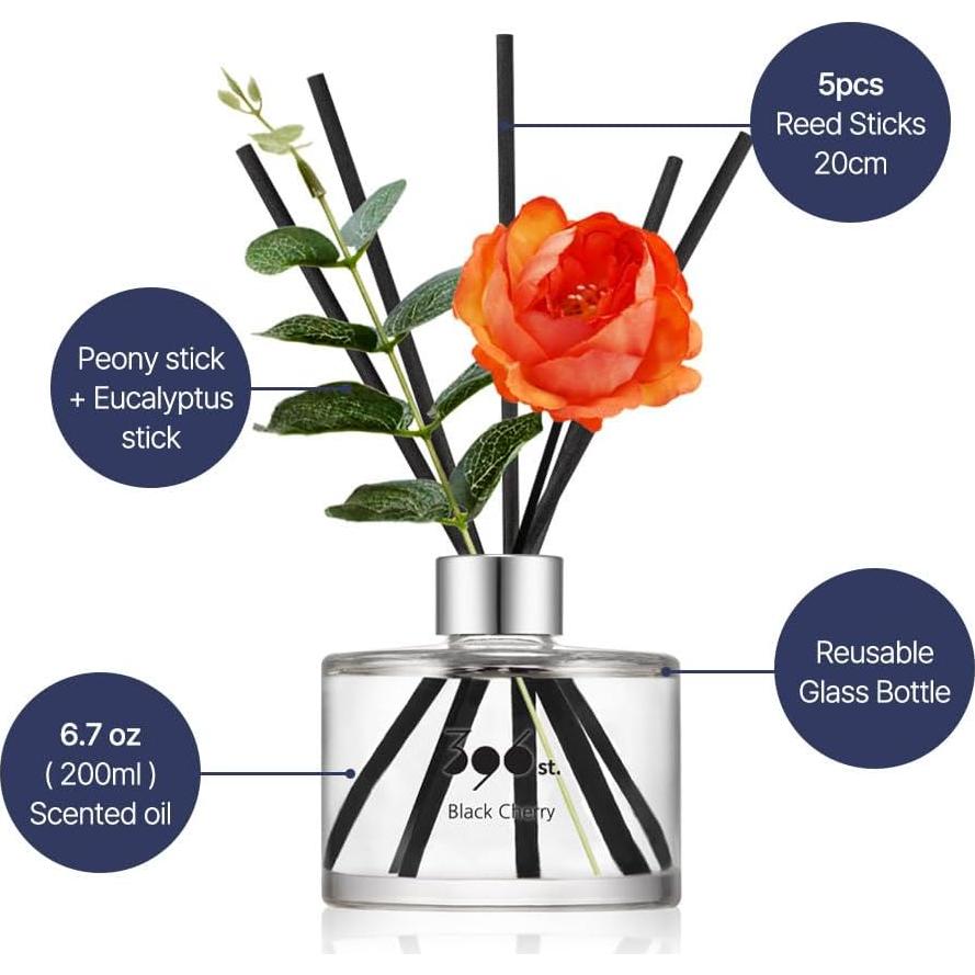 Difusor de caña 396 st. Peonía 200ml Fragancia para el hogar